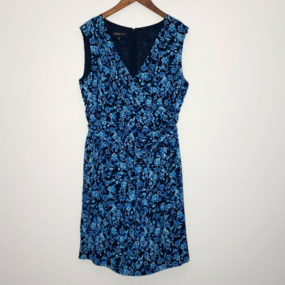 Jones New York Sleeveless Floral Surplice Dress 16